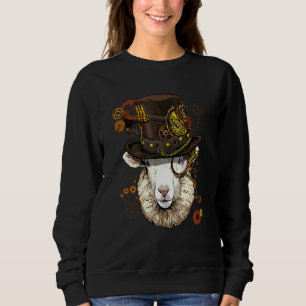 Steampunk Gothic Sheep Lamb Mechanical Farm Animal Sweatshirt