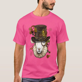 Steampunk Gothic Sheep Lamb Mechanical Farm Animal T-Shirt