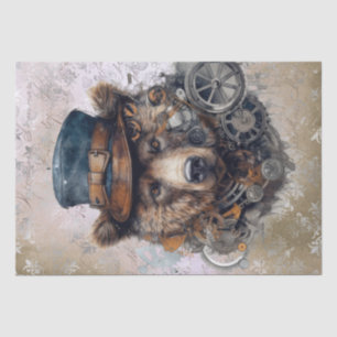 Steampunk Grizzly Bear Tissue Paper
