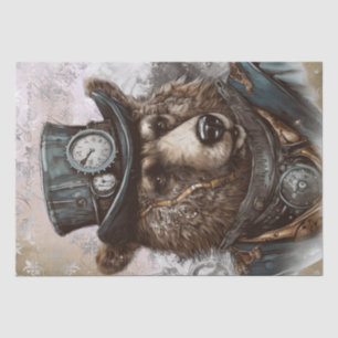 Steampunk Grizzly Bear Tissue Paper