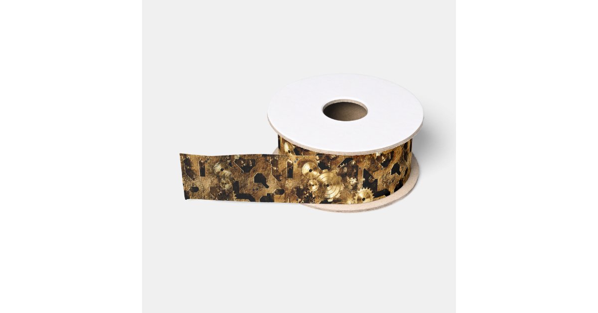 Steampunk Ribbon Steampunk Grosgrain Ribbon | Zazzle
