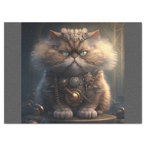 Steampunk Grumpy Cat Tissue Paper