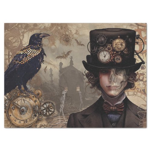 Steampunk Halloween decoupage Tissue Paper