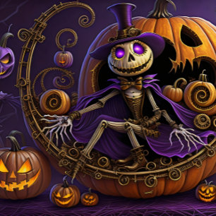 Steampunk Halloween Jack the Pumpkin King Tissue Paper