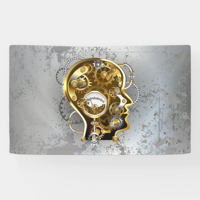 Steampunk Head with Manometer Banner (Horizontal)