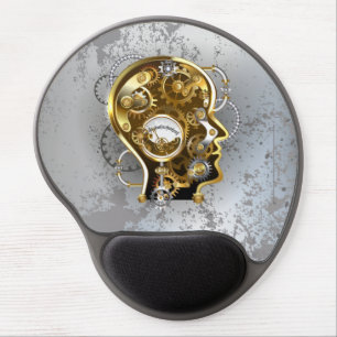 Steampunk head with manometer gel mouse pad