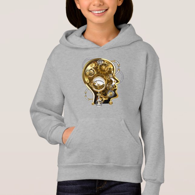 Steampunk head with manometer hoodie (Front)
