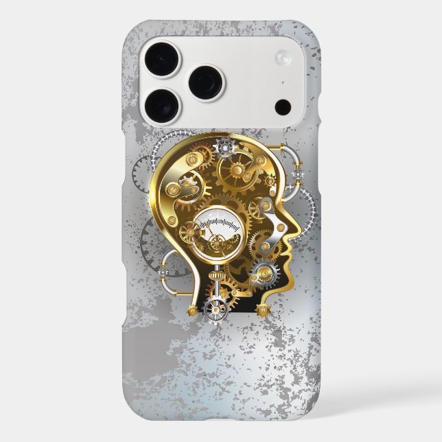 Steampunk head with manometer iphone case (Back)