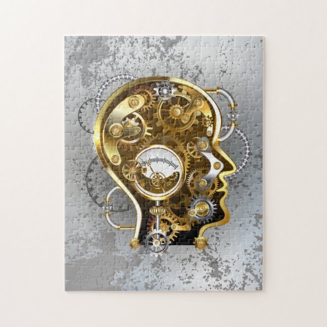 Steampunk Head with Manometer Jigsaw Puzzle (Vertical)