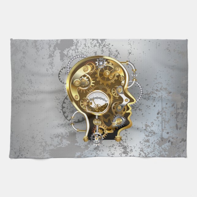 Steampunk head with manometer kitchen towel (Horizontal)