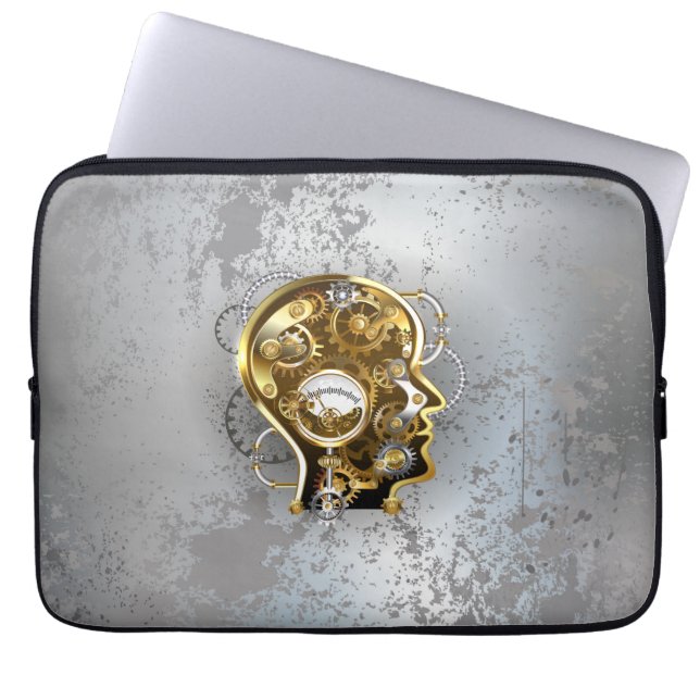 Steampunk Head with Manometer Laptop Sleeve (Front)