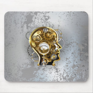 Steampunk Head with Manometer Mouse Pad