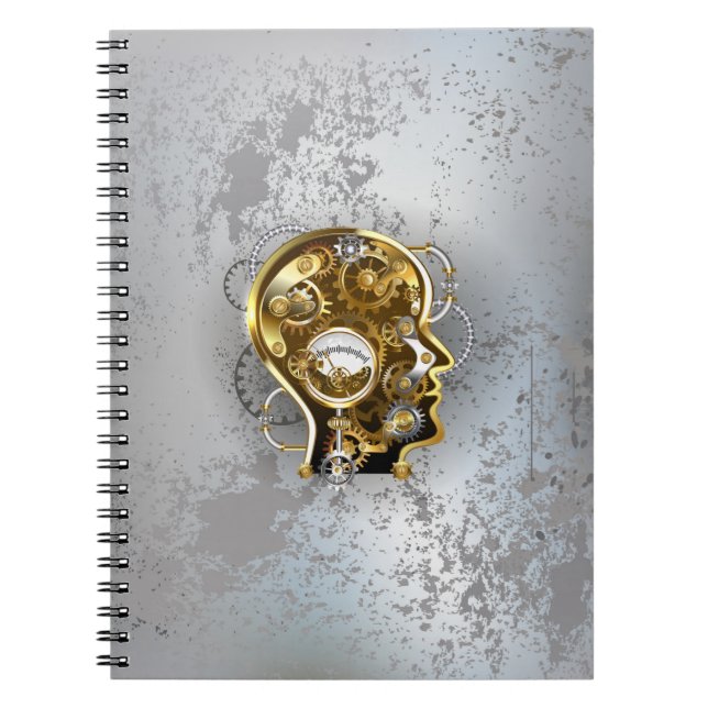 Steampunk Head with Manometer Notebook (Front)