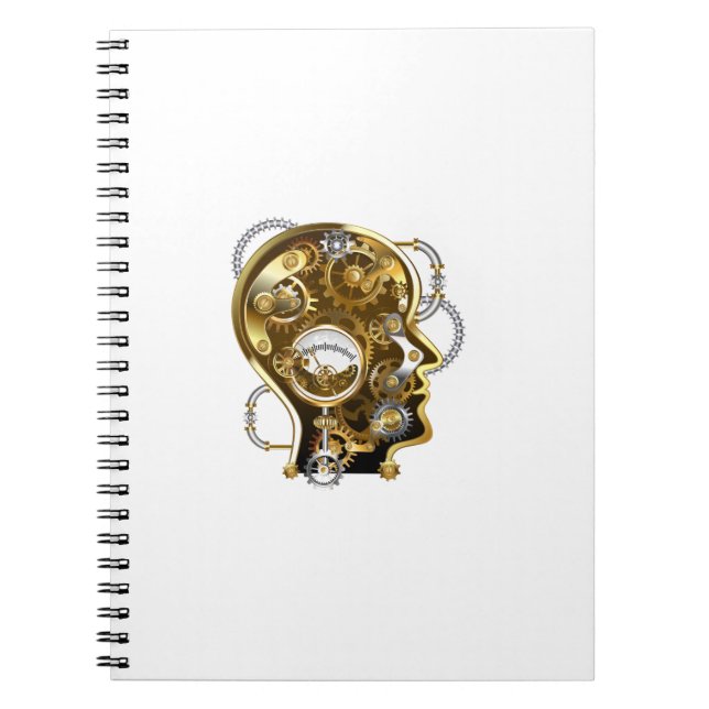 Steampunk Head with Manometer Notebook (Front)