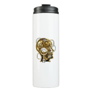Steampunk Head with Manometer Thermal Tumbler