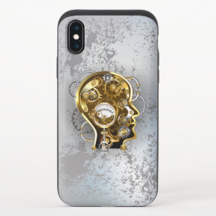 Steampunk head with manometer iPhone XS slider case