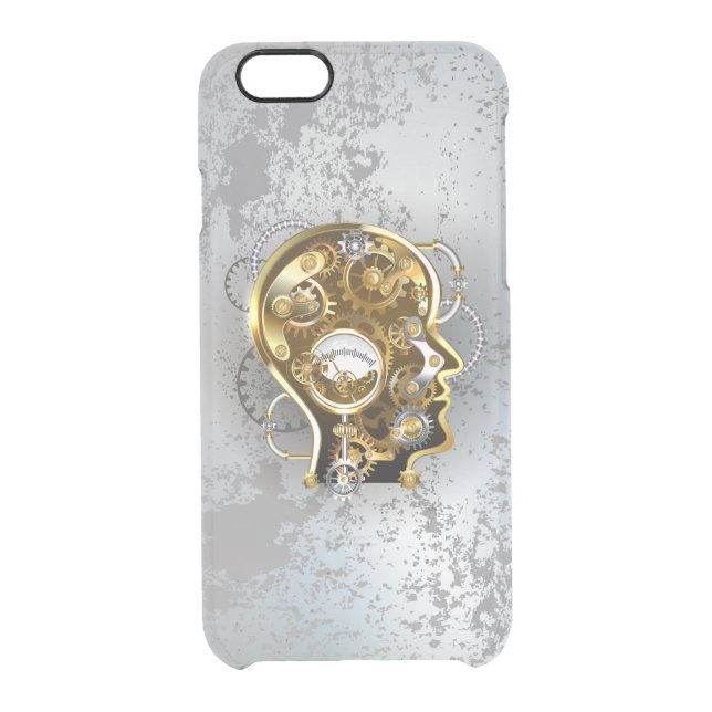 Steampunk head with manometer uncommon iPhone case (Back)