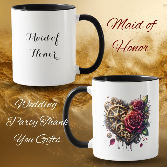 Steampunk Heart and Roses | Maid of Honor Mug (Creator Uploaded)