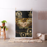 Steampunk heart fabric