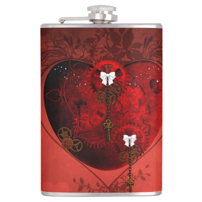 Steampunk heart flask (Front)