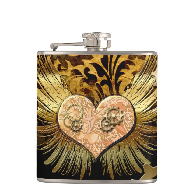 Steampunk heart flask (Front)