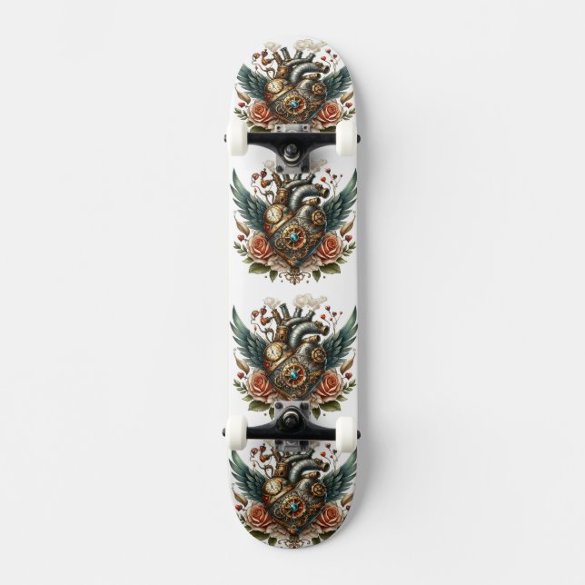 Steampunk Heart: Gears of Passion  Skateboard (Front)
