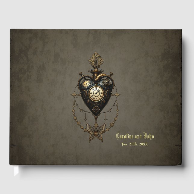 Steampunk heart, guest book (Front)