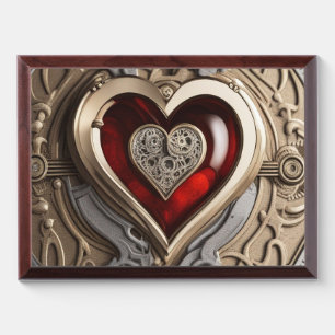 Steampunk Heart – Intricate Mechanical Love Award Plaque