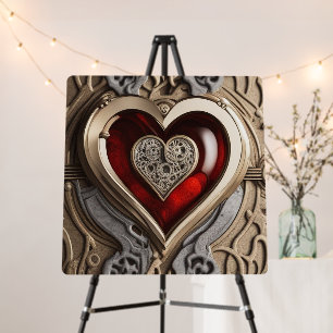 Steampunk Heart – Intricate Mechanical Love  Foam Board