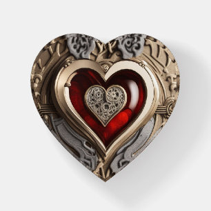 Steampunk Heart – Intricate Mechanical Love Paperweight