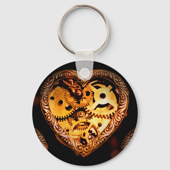steampunk heart keychain (Front)