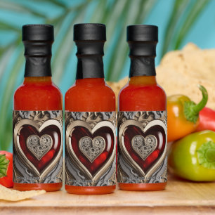 Steampunk Heart Mechanical Love Hot Sauce