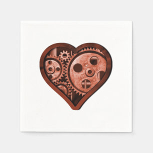 Steampunk Heart Napkins