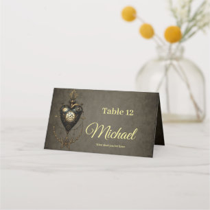 Steampunk heart, place card