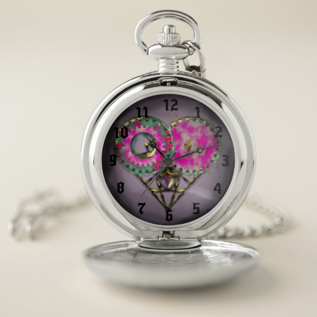 Steampunk Heart Pocket Watch (Inside)