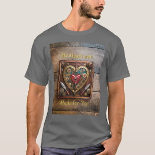 Steampunk Heart Rubies And Daggers For Warriors  T-Shirt