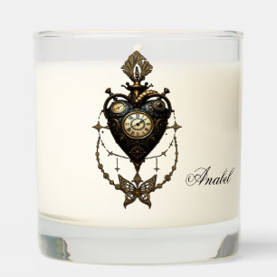 Steampunk heart,  scented candle