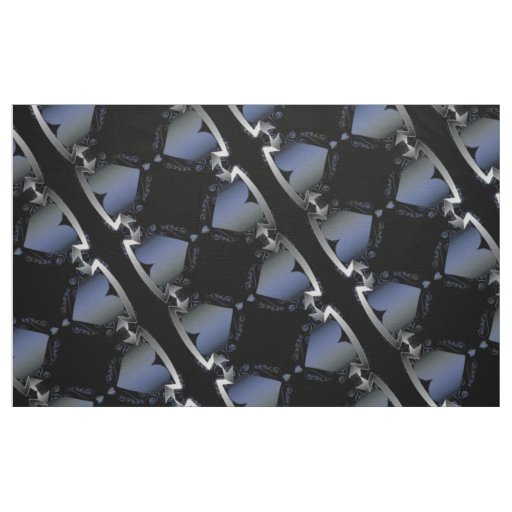 Steampunk Heart Series Blue Neon Fabric