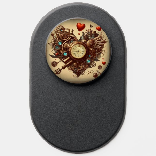 Steampunk heart/valentine's day  PopSocket (Popsocket)