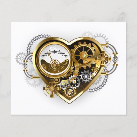 Steampunk Heart with a Manometer (Front)