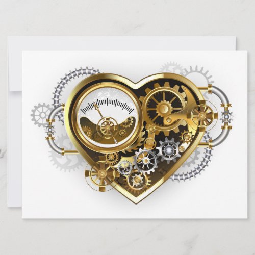 Steampunk Heart with a Manometer