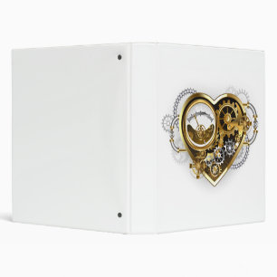 Steampunk Heart with a Manometer 3 Ring Binder