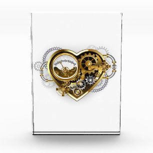Steampunk Heart with a Manometer Acrylic Award