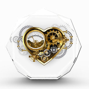 Steampunk Heart with a Manometer Acrylic Award