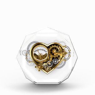 Steampunk Heart with a Manometer Acrylic Award