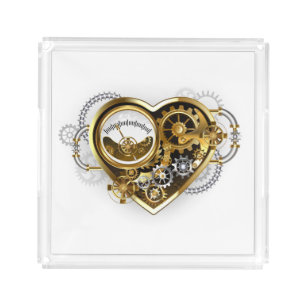 Steampunk Heart with a Manometer Acrylic Tray