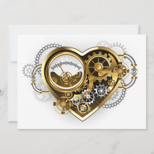 Steampunk Heart with a Manometer Advice Card