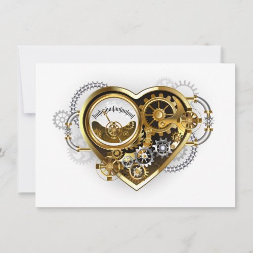 Steampunk Heart with a Manometer Advice Card