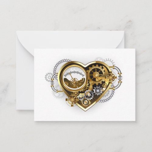 Steampunk Heart with a Manometer Advice Card