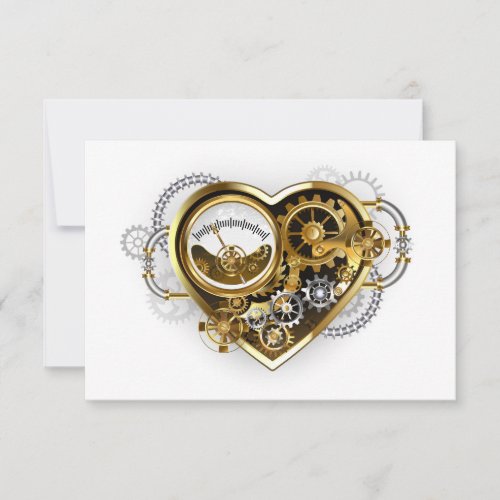 Steampunk Heart with a Manometer Advice Card